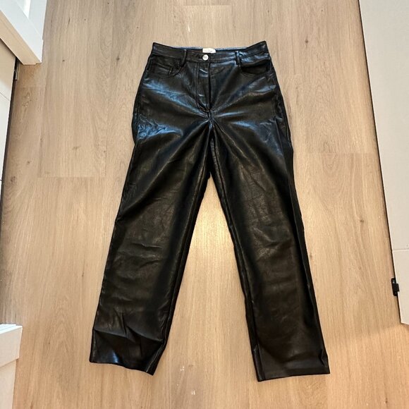 Wilfred Melina Black Leather Pants - Picture 3 of 6